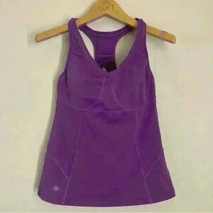 Athleta Athletic Racerback Top with Built in Bra and Bra Closure 34B